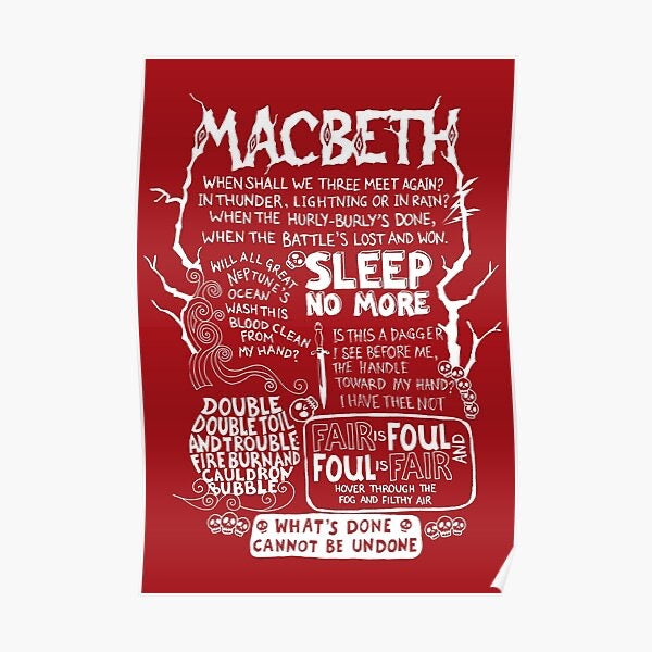 British Literature:  "Macbeth," Shakespeare